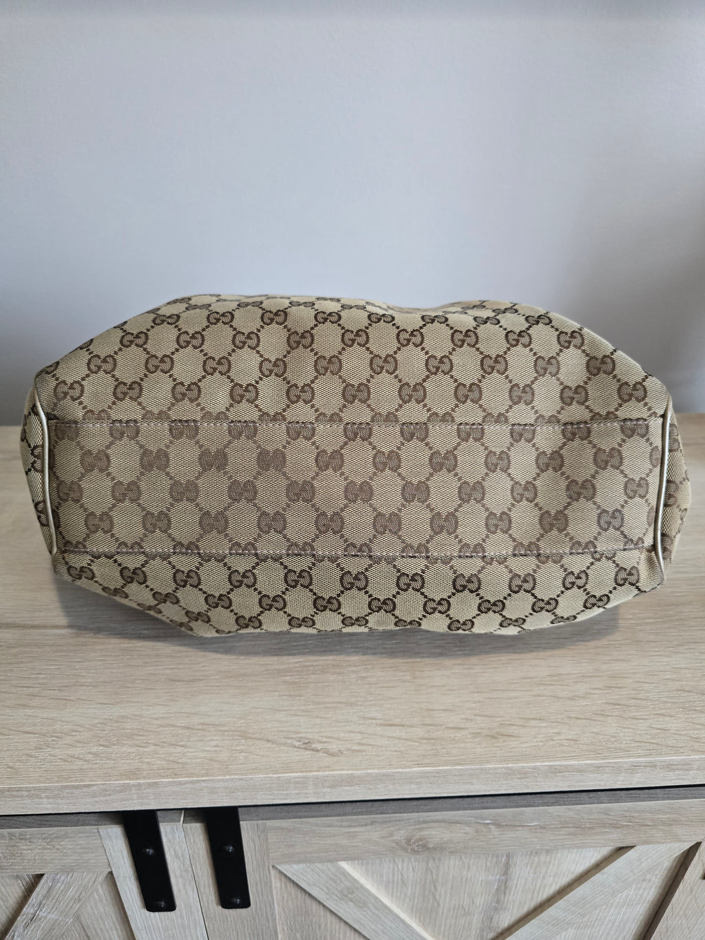 Gucci GG Canvas Sukey Tote – Gold Hardware