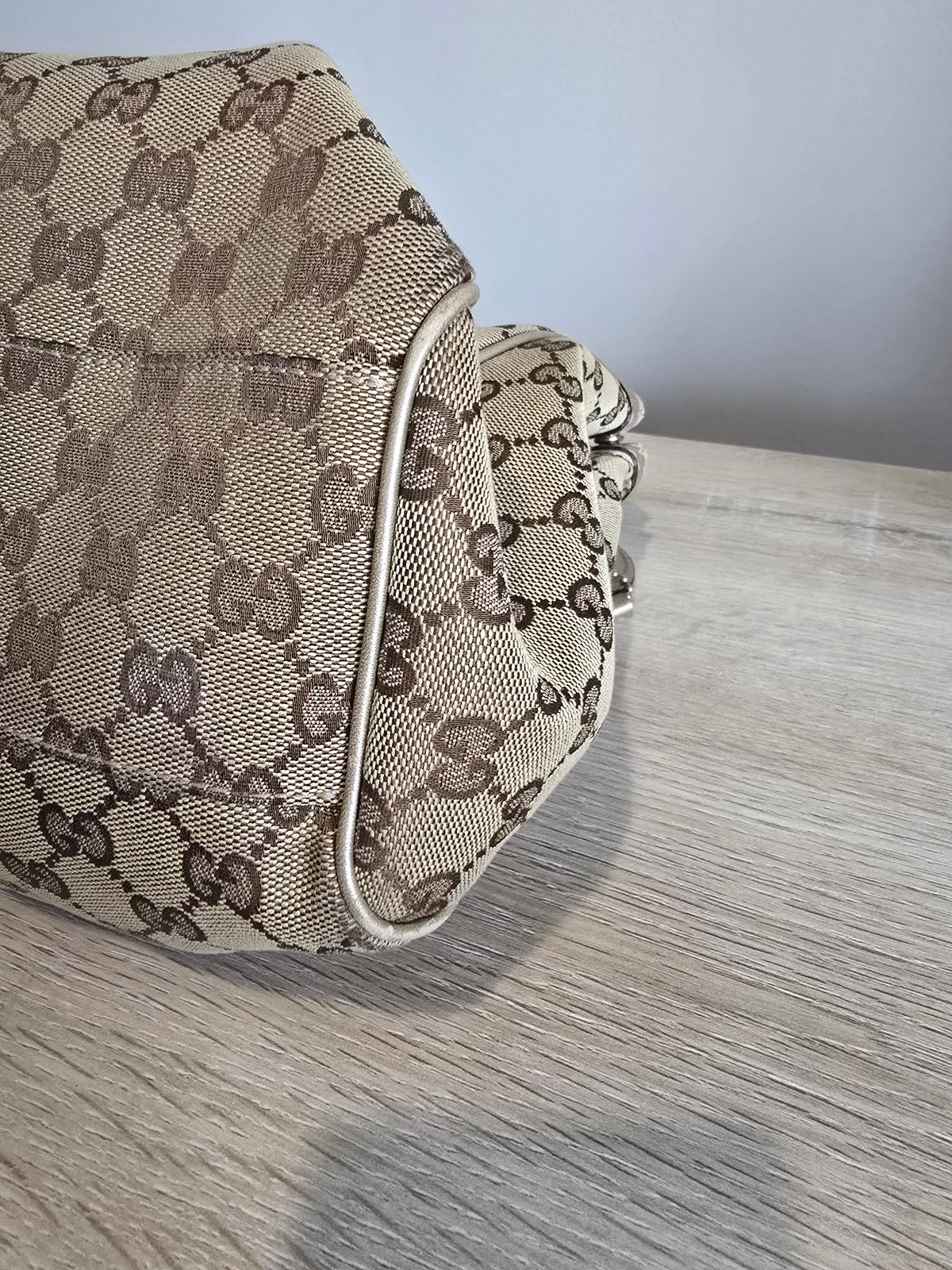 Gucci GG Canvas Sukey Tote – Gold Hardware