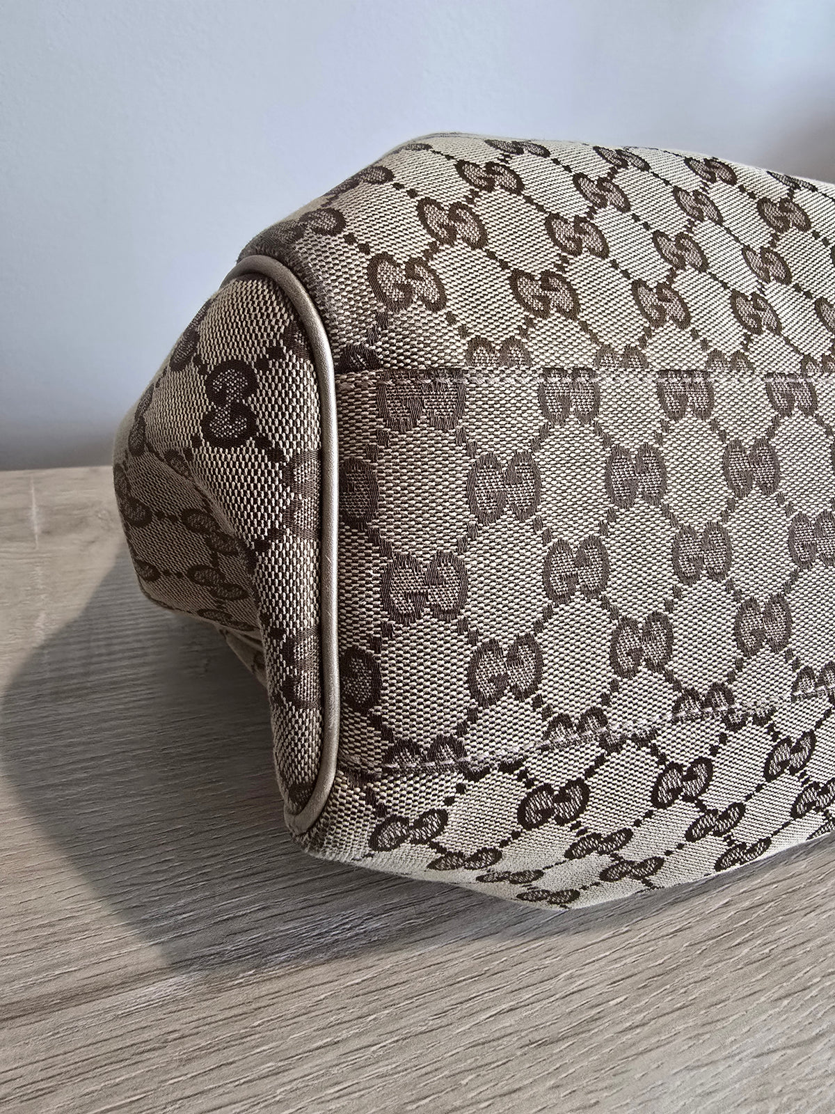 Gucci GG Canvas Sukey Tote – Gold Hardware