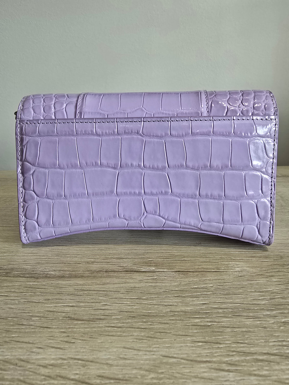 Balenciaga Hourglass XS Top Handle Bag – Purple / Silver Hardware