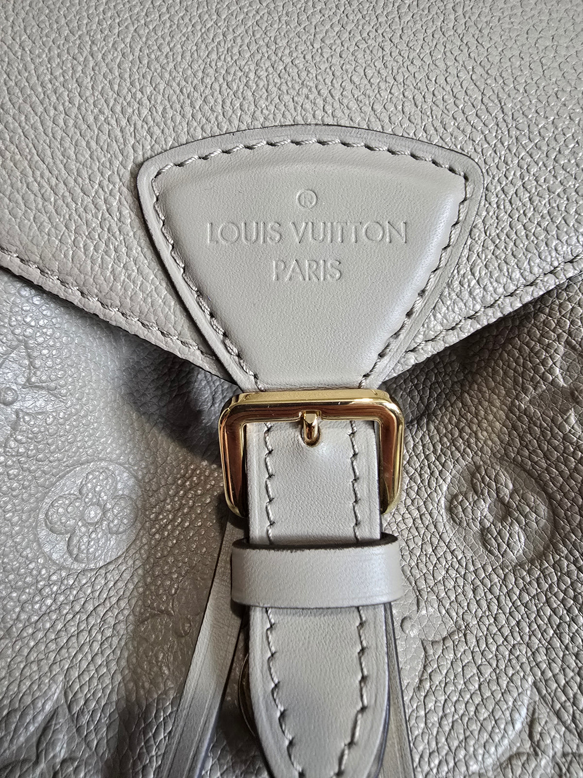Louis Vuitton Monogram Montsouris NM Backpack – Light Gray / Gold Hardware