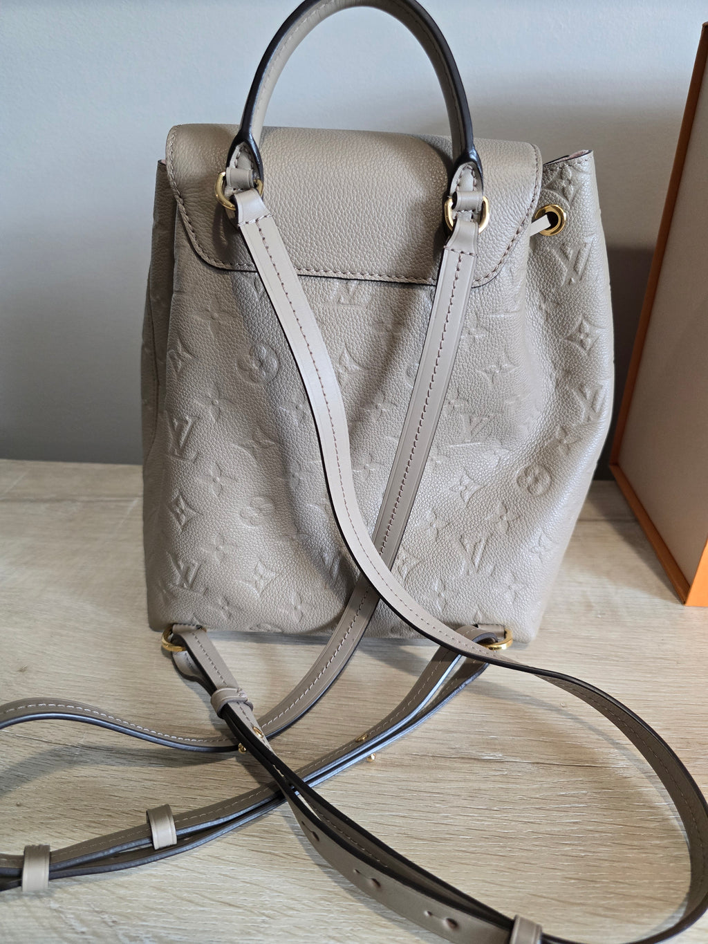 Louis Vuitton Monogram Montsouris NM Backpack – Light Gray / Gold Hardware