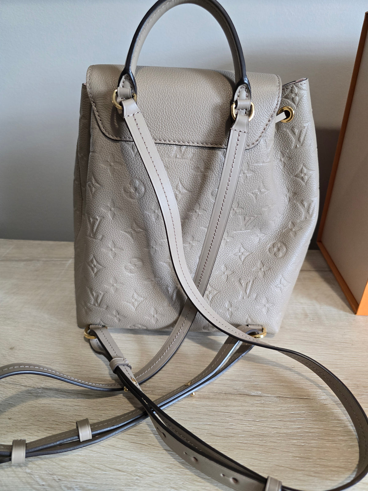 Louis Vuitton Monogram Montsouris NM Backpack – Light Gray / Gold Hardware