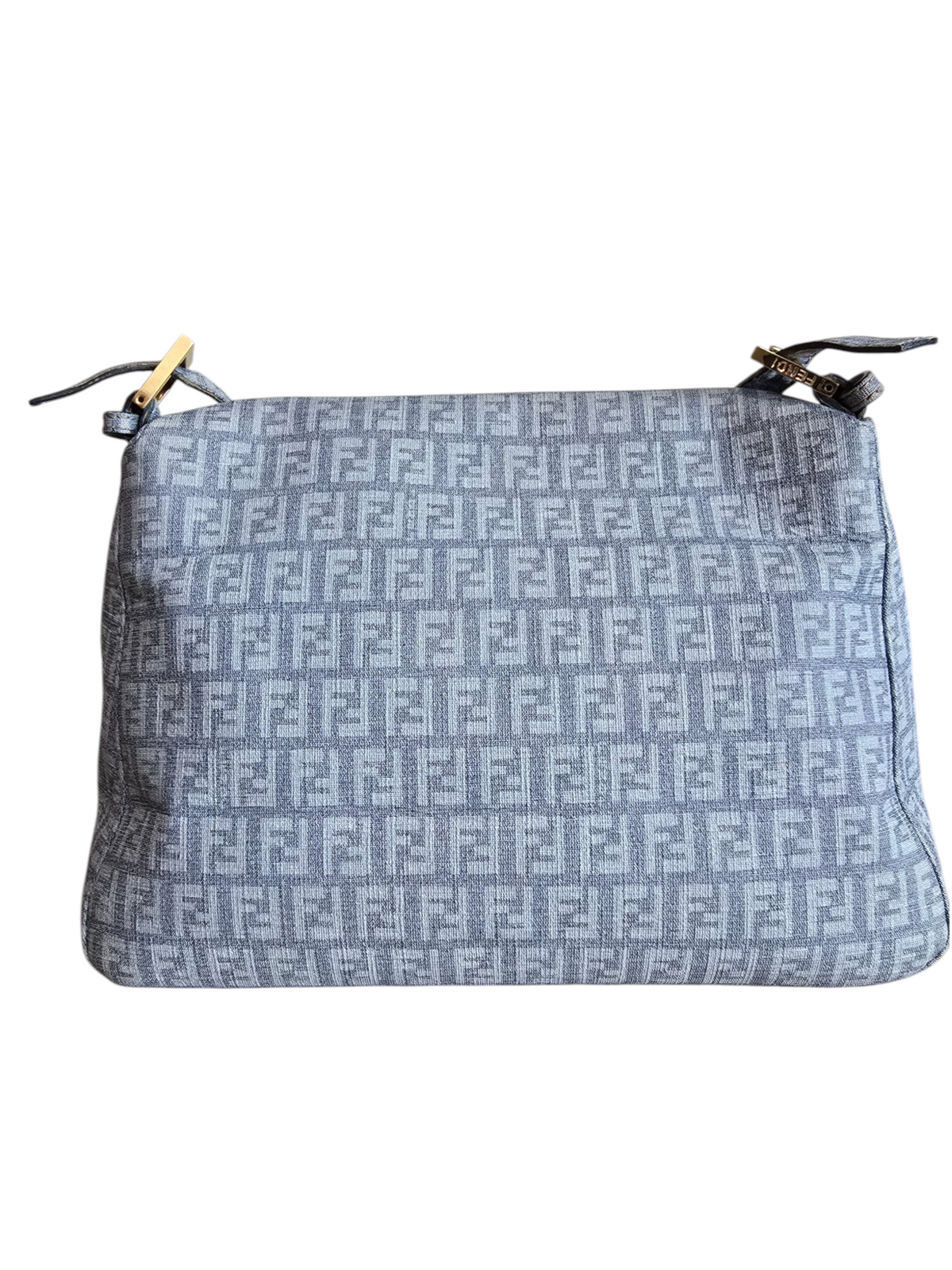 Fendi Baguette Mamma Style – Light Blue Zucchino Spalmati / Gold Hardware
