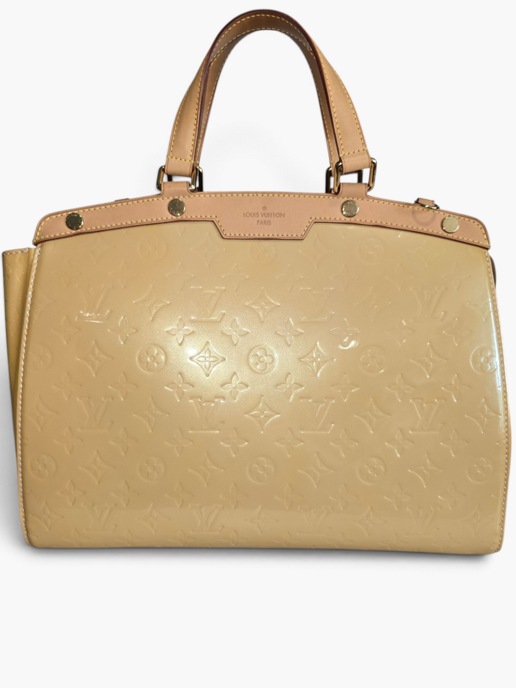 Louis Vuitton Vernis Brea MM – Beige Yellow / Gold Hardware