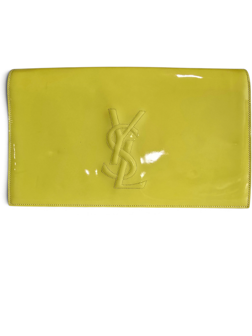 Saint Laurent Belle de Jour Clutch – Patent Yellow