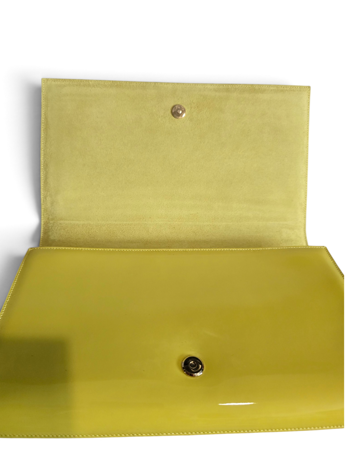 Saint Laurent Belle de Jour Clutch – Patent Yellow