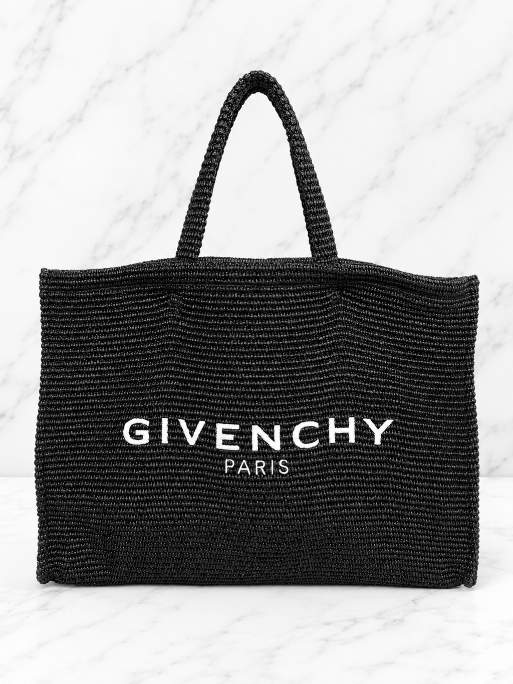 Givenchy Black Raffia G-Tote Bag