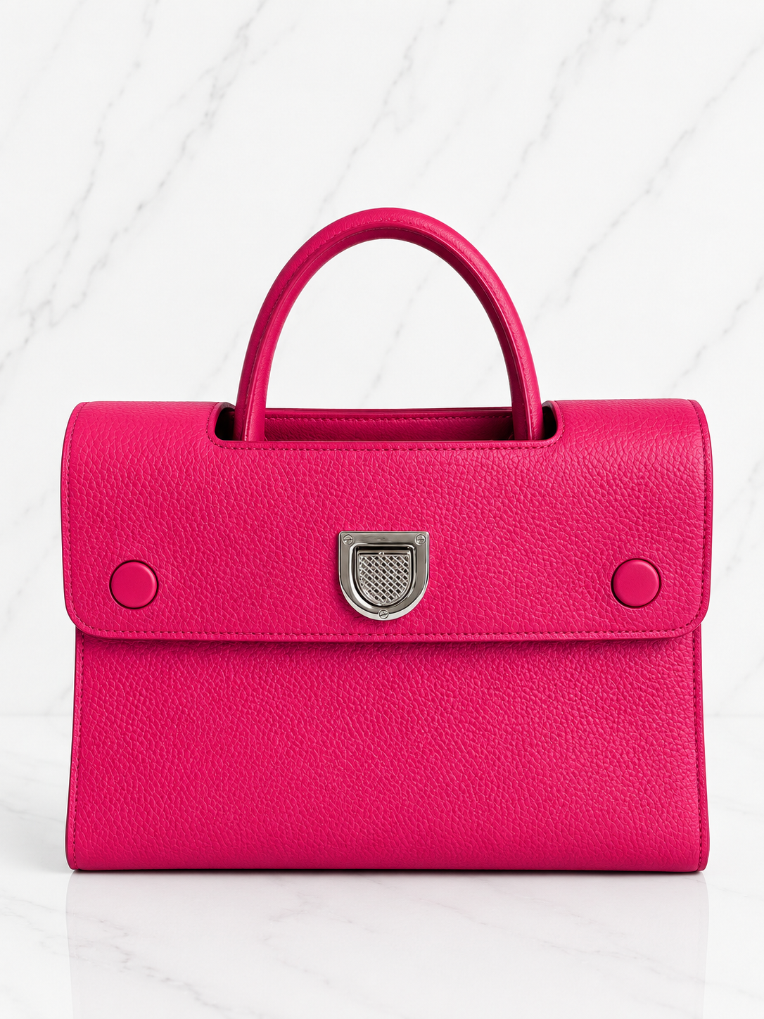 Christian Dior Medium Pink Pebbled Leather Diorever Bag