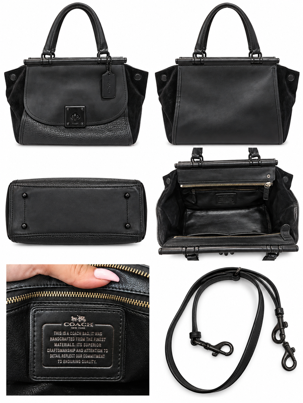Coach Drifter Top Handle Satchel – Black