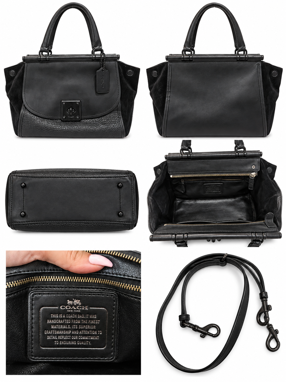 Coach Drifter Top Handle Satchel – Black