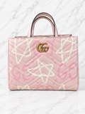 Gucci GucciGhost Small GG Marmont Shoulder Bag Pink Gold Hardware