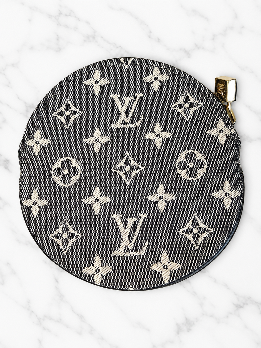 Louis Vuitton Monogram Mini Lin Round Coin Purse