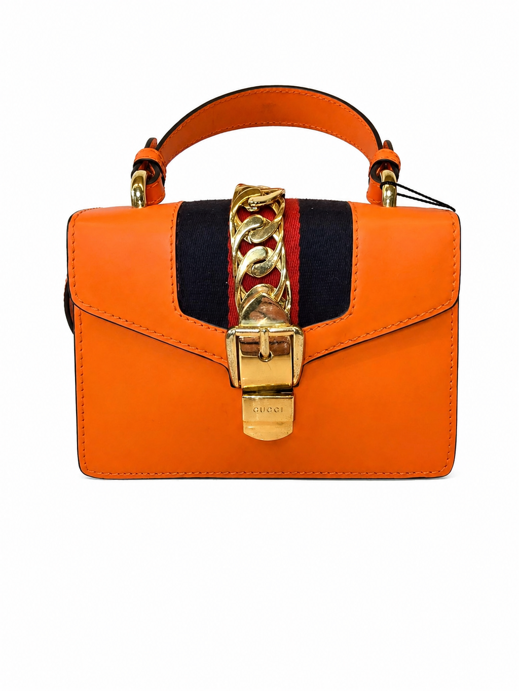 Gucci Sylvie Mini Shoulder Bag in Orange