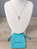 Tiffany & Co. Elsa Perrti Sterling Silver Cross Pendant and Necklace