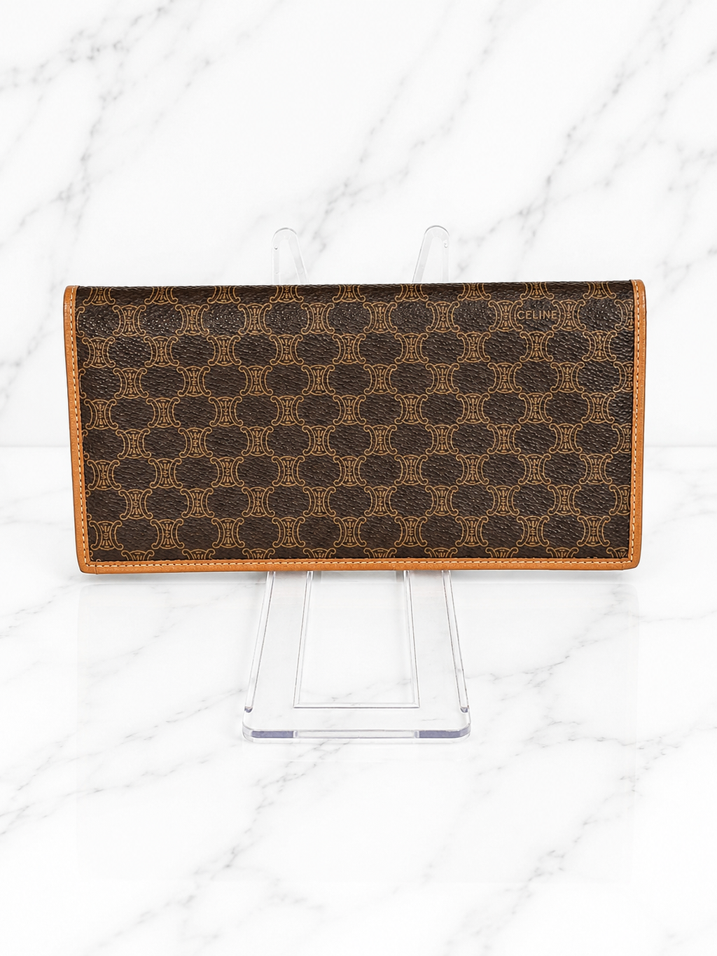 Celine Vintage Macadam Wallet — Brown