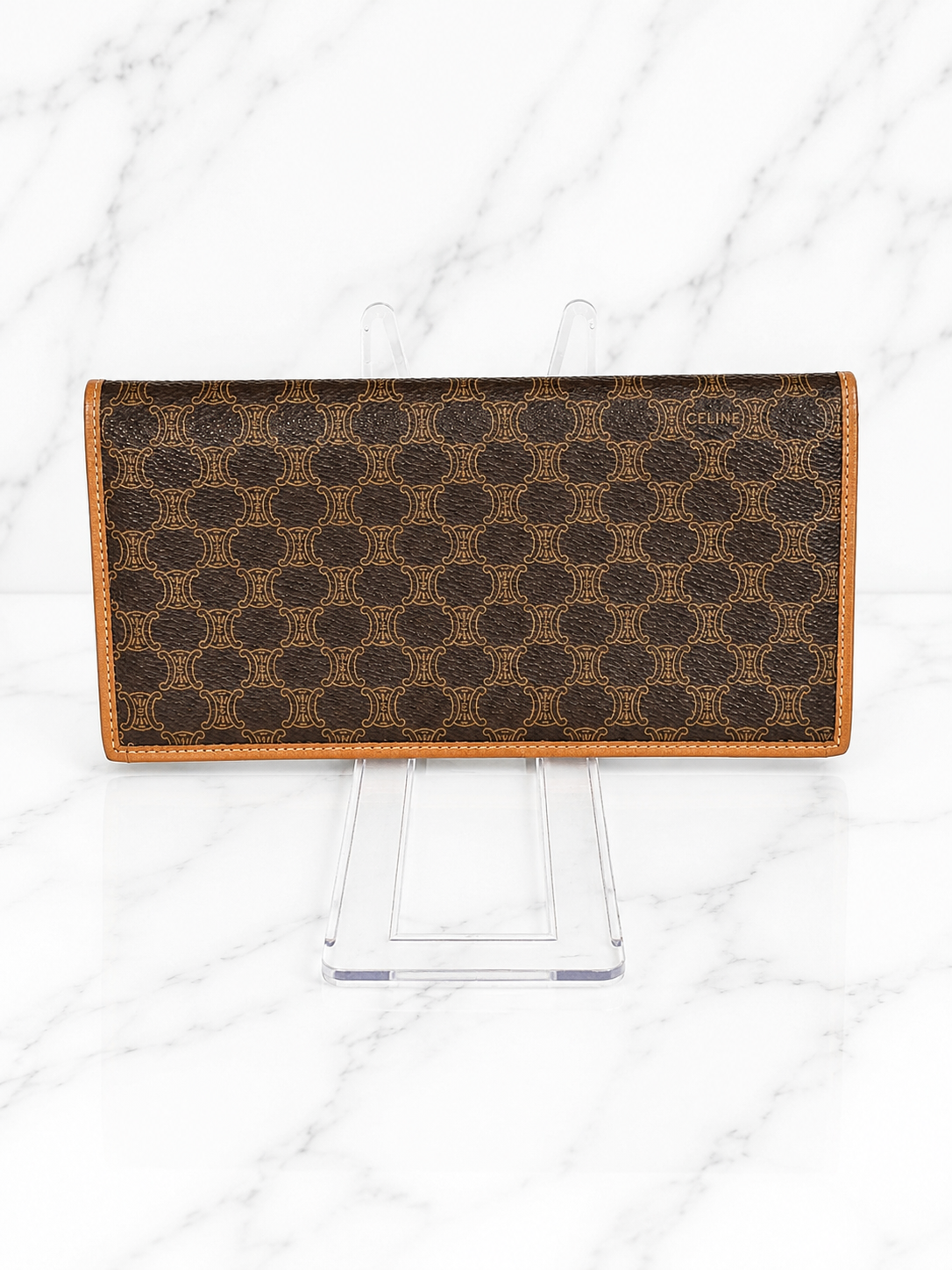 Celine Vintage Macadam Wallet — Brown