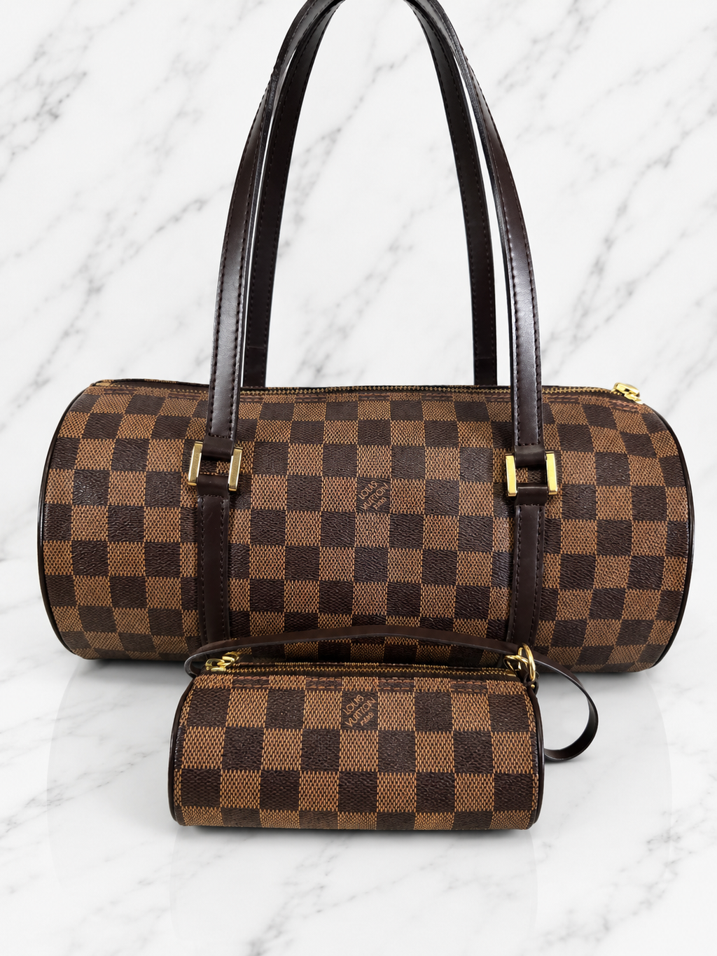 Louis Vuitton Damier Ebene Papillon PM with Mini Pouch