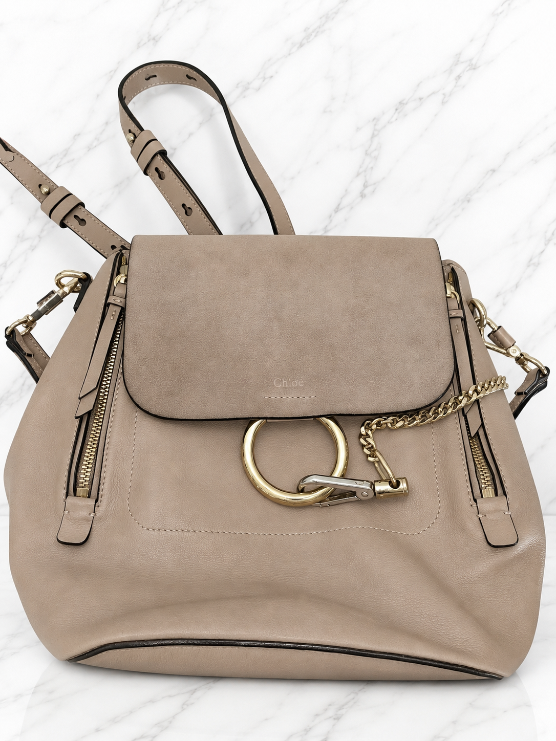 Chloé Faye Mini Backpack — Motty Grey