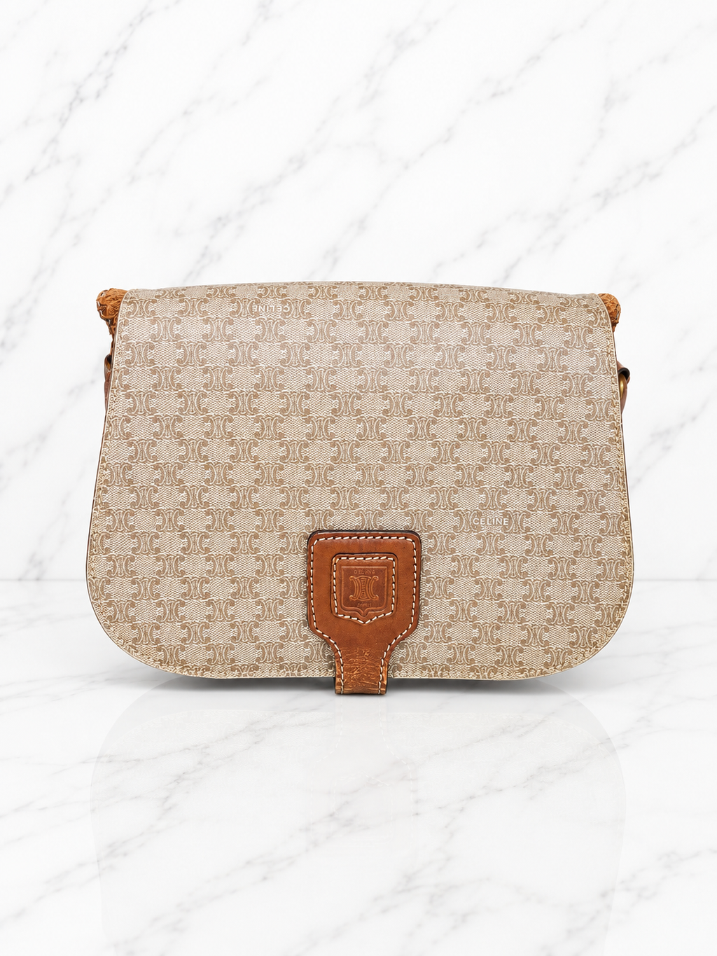 Celine Vintage Macadam Crossbody / Shoulder Bag
