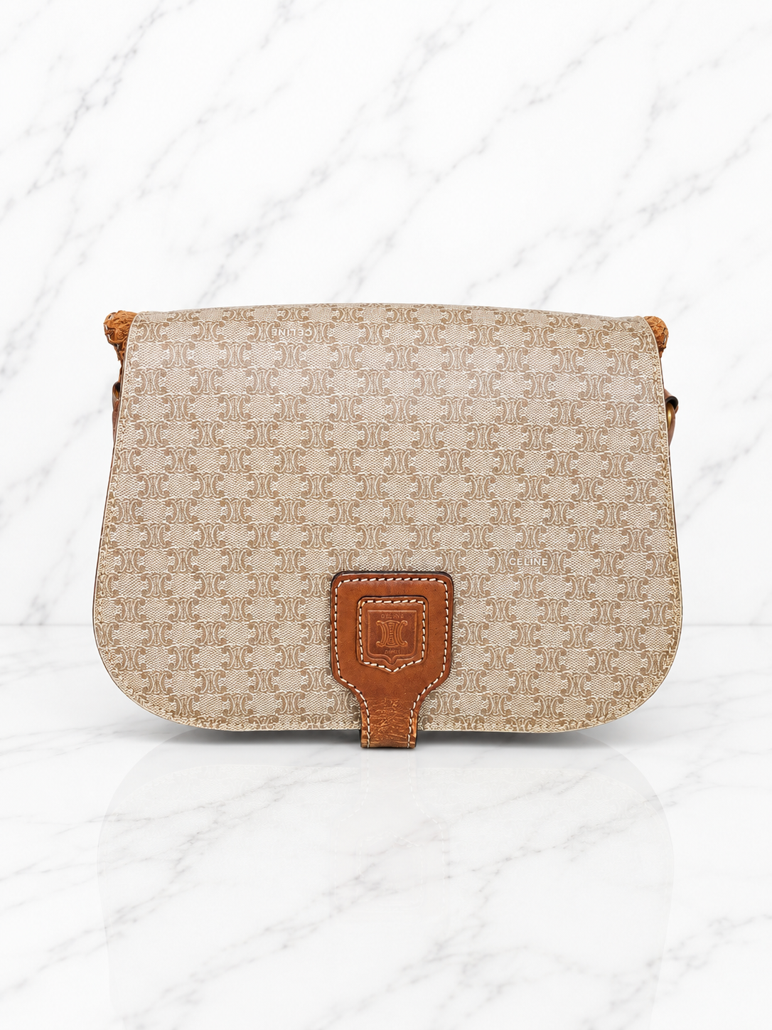 Celine Vintage Macadam Crossbody / Shoulder Bag