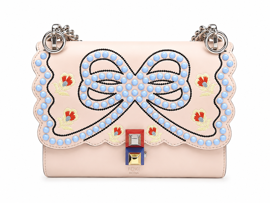 Fendi Kan I Leather Crossbody Bag