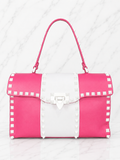 Valentino Garavani My Rockstud Shoulder Bag Pink White Leather Studded Strap