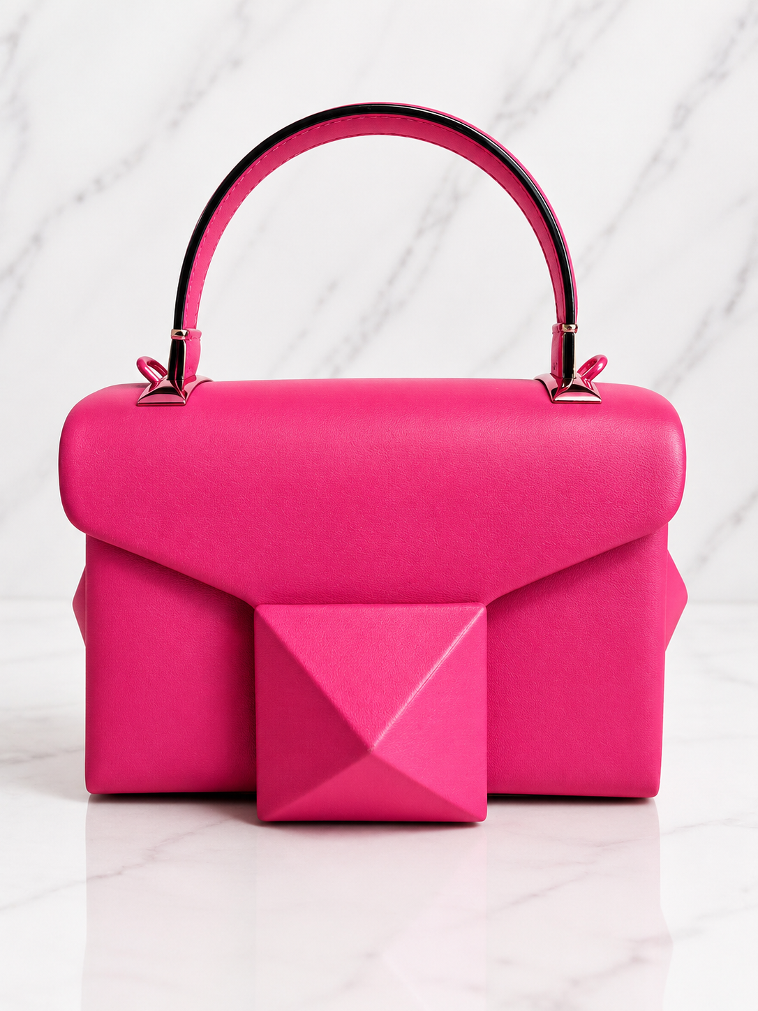 Valentino Garavani Mini One Stud Bag — Pink Nappa Leather