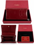 Cartier “Happy Birthday” Long Wallet – Red Patent Leather