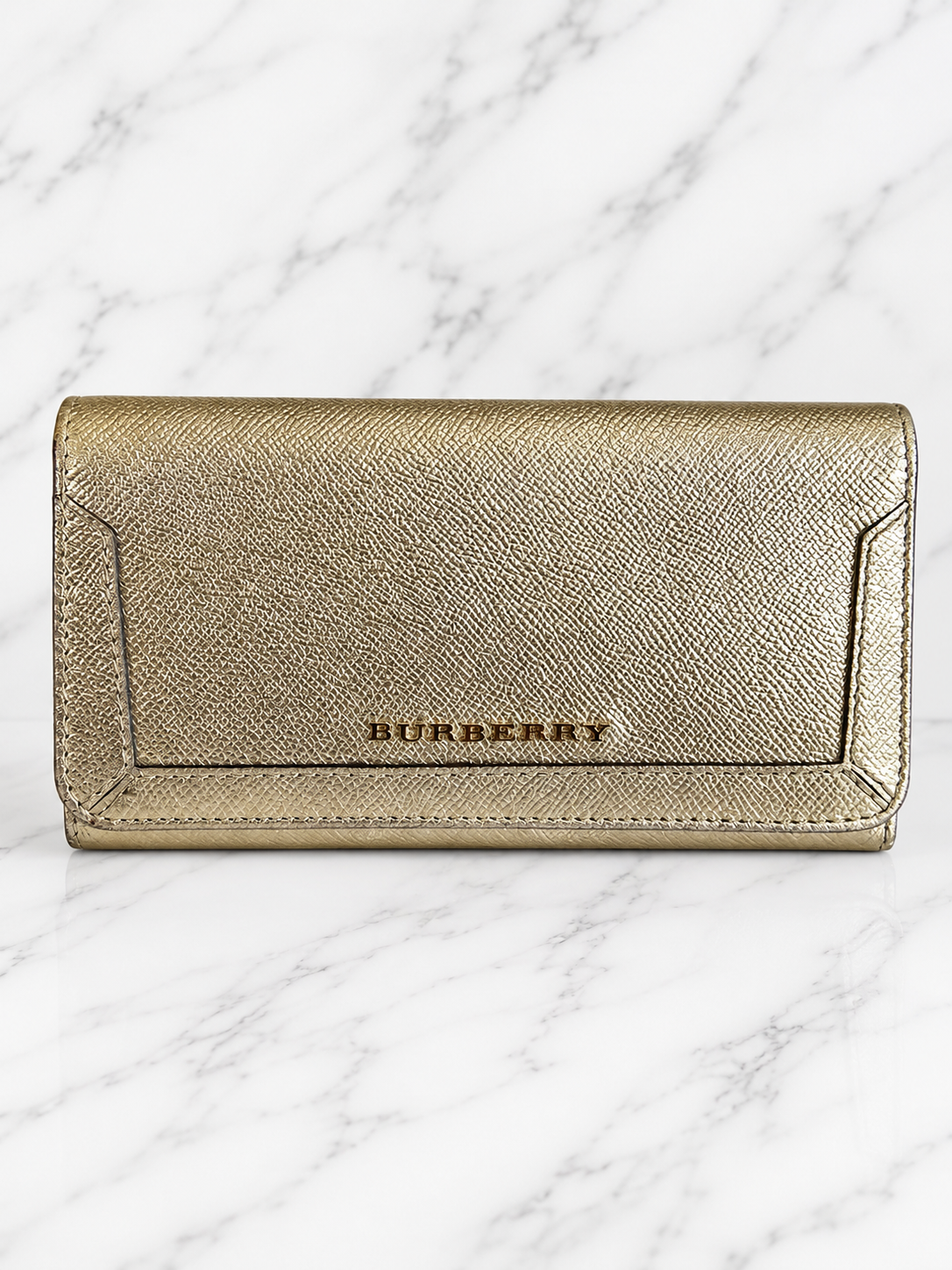 Burberry Penrose Metallic Gold Long Wallet
