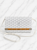 Goyard Goyardine Monte Carlo Bois Clutch White