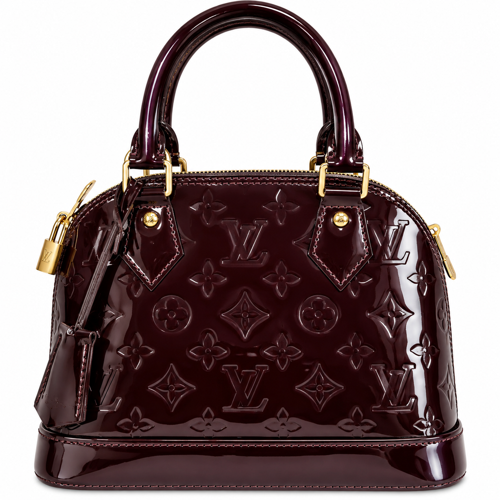 Louis Vuitton Alma BB – Burgundy Patent Monogram / Gold Hardware