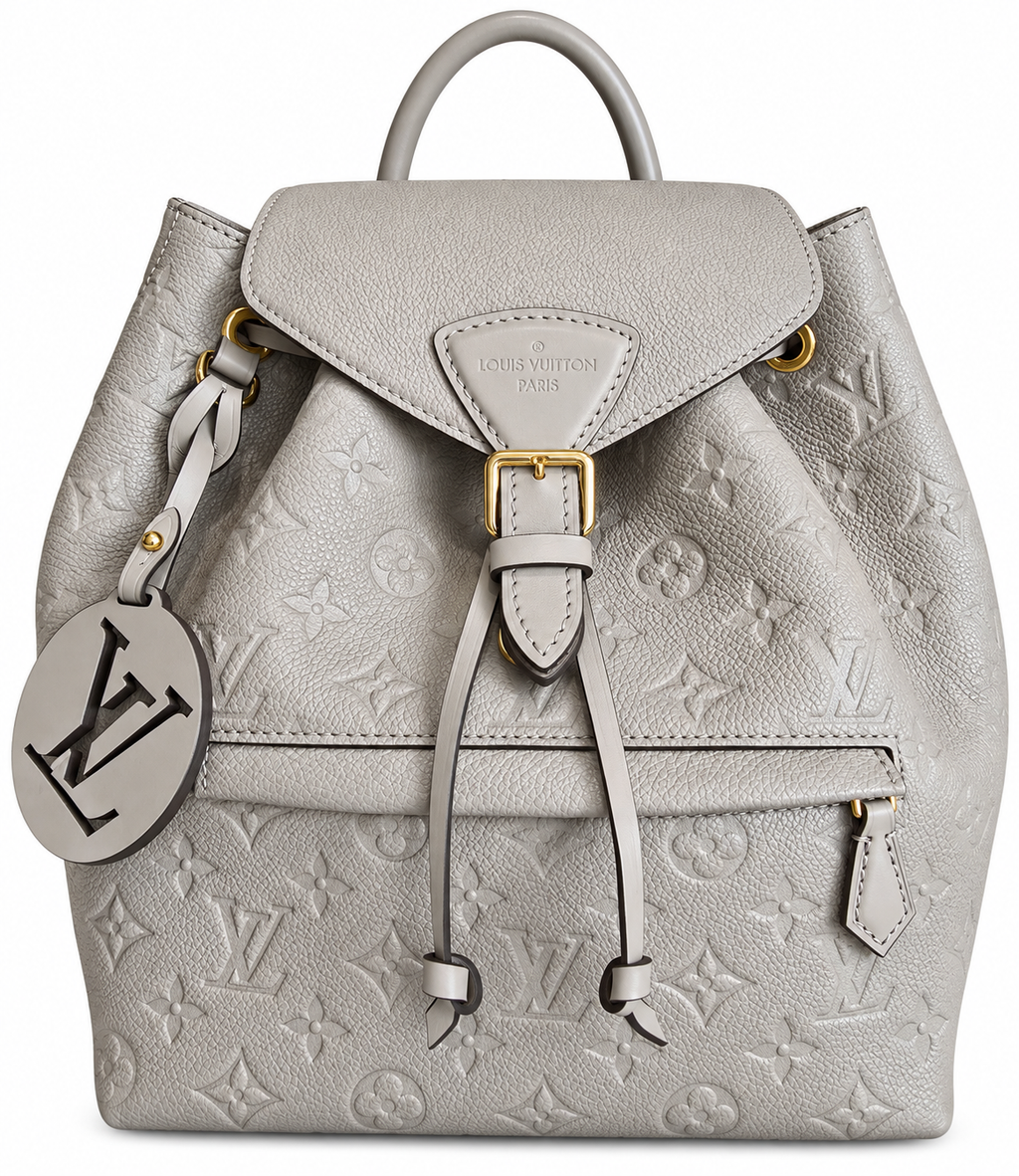 Louis Vuitton Monogram Montsouris NM Backpack – Light Gray / Gold Hardware