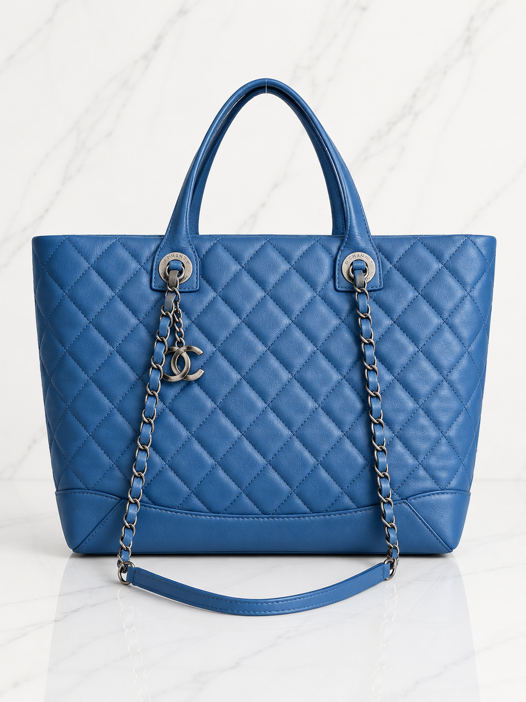 Chanel Quilted Calfskin Easy Shopping Tote