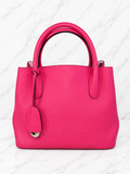 Christian Dior Small Open Bar Tote Hot Pink Grained Calfskin Silver Hardware