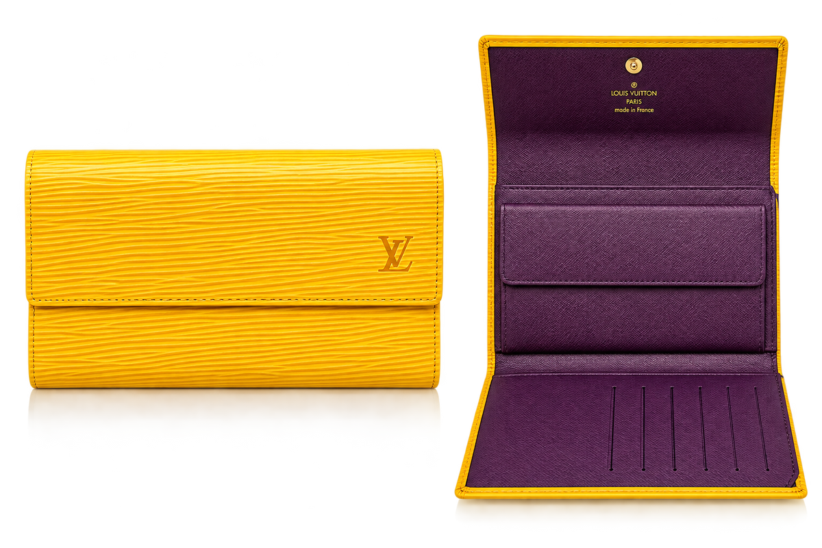 Louis Vuitton Epi Leather Portefeuille Trésor Wallet — Yellow