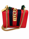 Gucci Sylvie Mini Shoulder Bag in Red