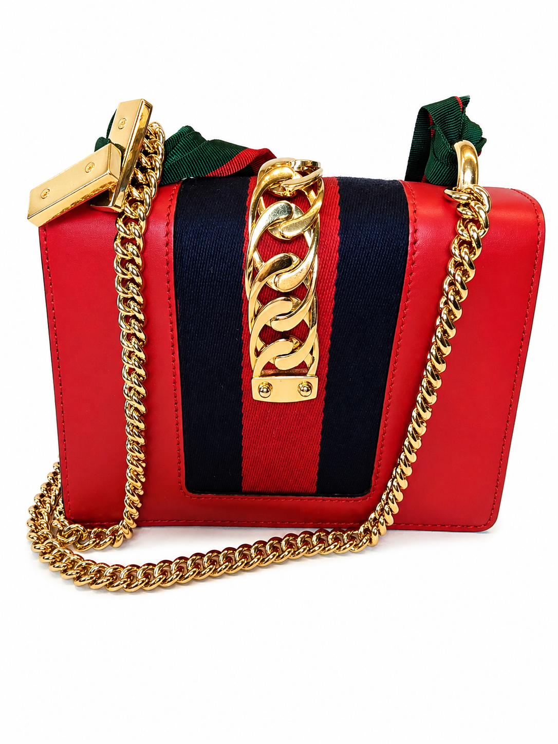 Gucci Sylvie Mini Shoulder Bag in Red