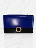 Bvlgari "Bvlgari-Bvlgari" Crossbody Shoulder Bag in Blue & Black