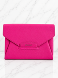 Givenchy Antigona Envelope Clutch Bright Pink Grained Leather Gold Hardware