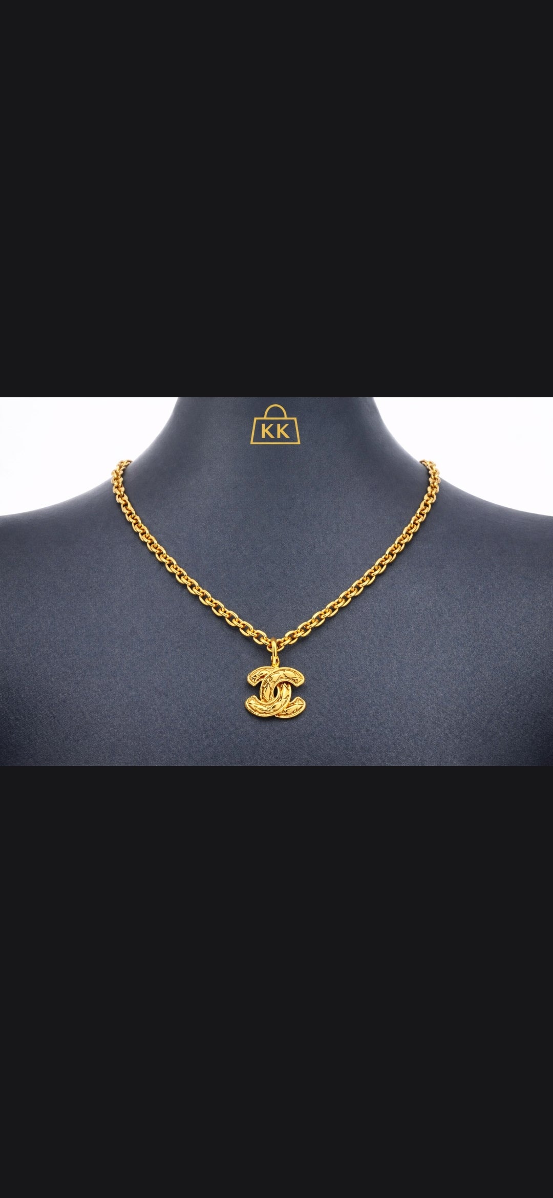 Chanel Vintage Gold Plated Chain Necklace