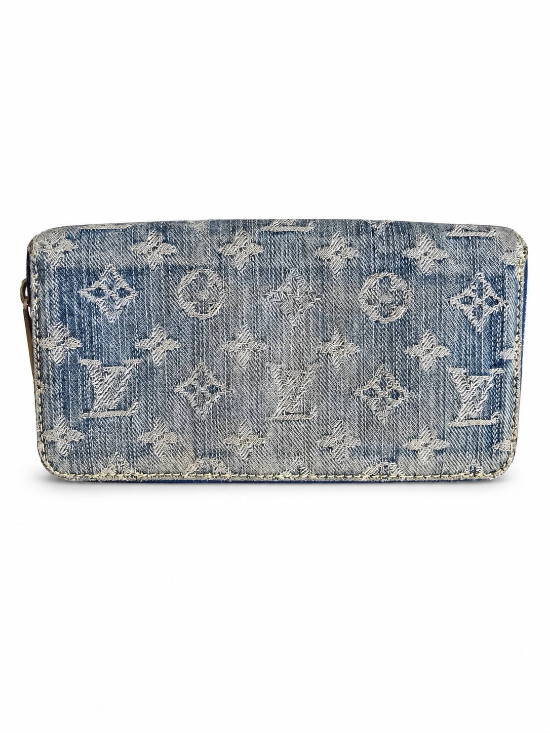 Louis Vuitton Monogram Denim Zippy Wallet