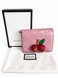 Gucci Guccissima Cherries Wallet — Pink