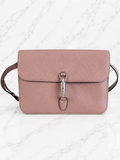 Gucci Jackie Soft Flap Shoulder Bag Pink Pebbled Leather Silver Hardware