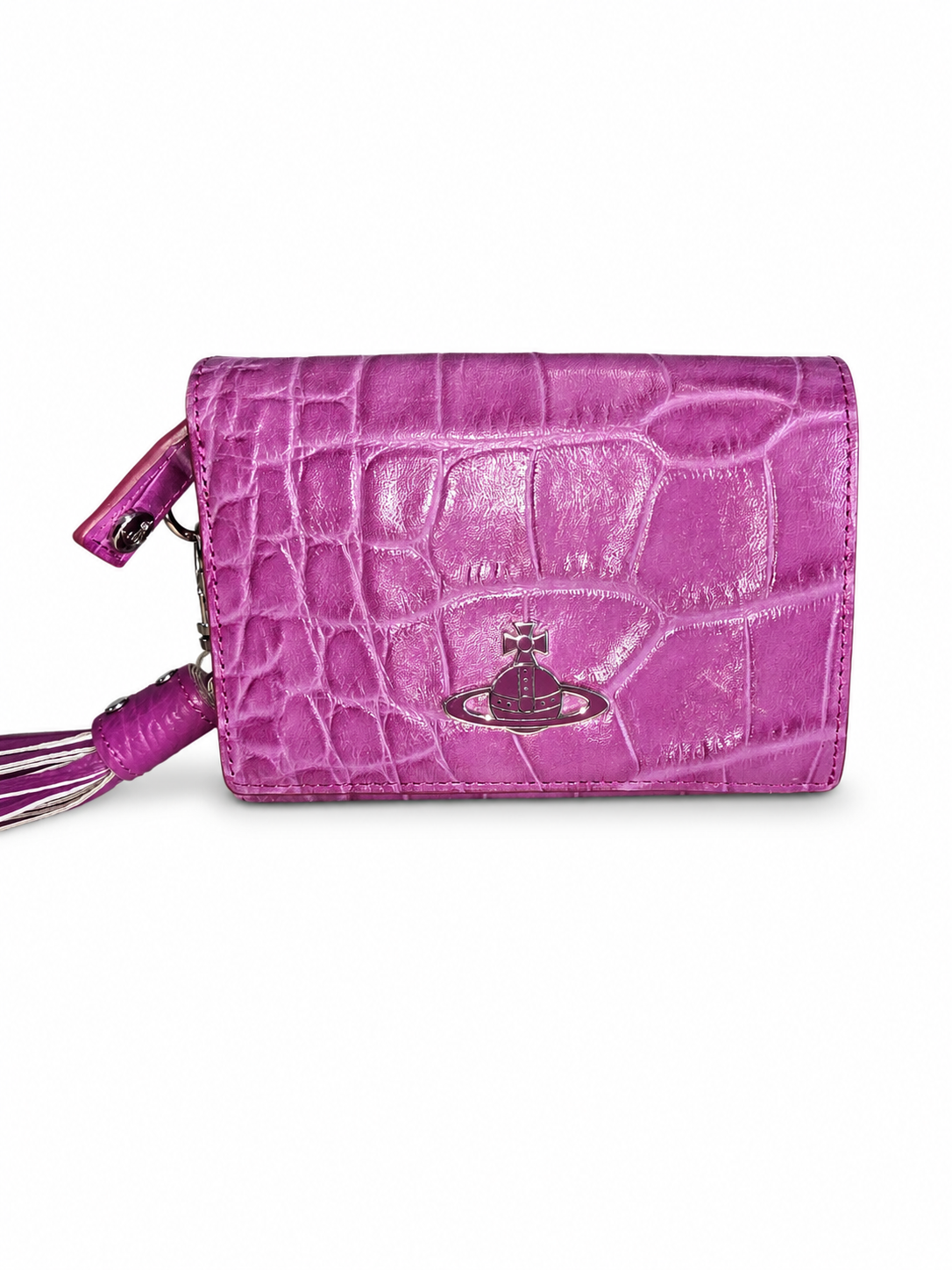 Vivienne Westwood Croco Embossed Bifold Wallet — Pink