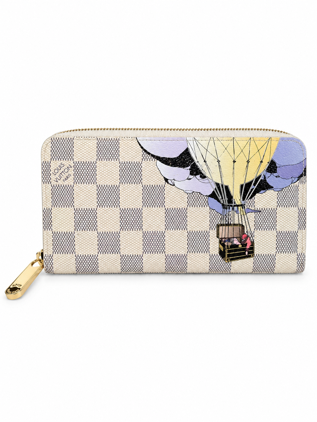 Louis Vuitton Limited Edition Damier Azur Illustre Zippy Wallet