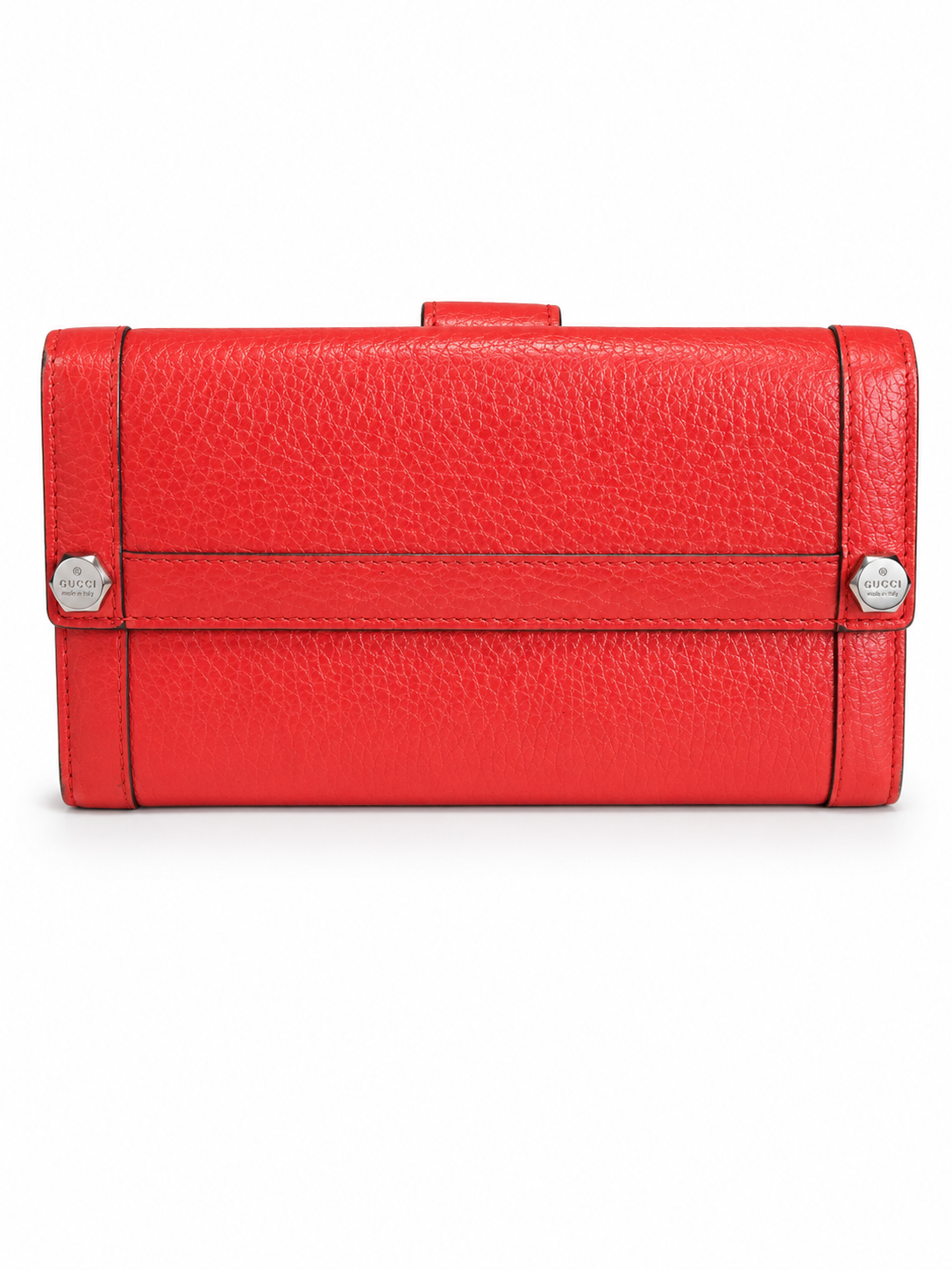 Gucci Charmy Continental Wallet — Scarlet Leather