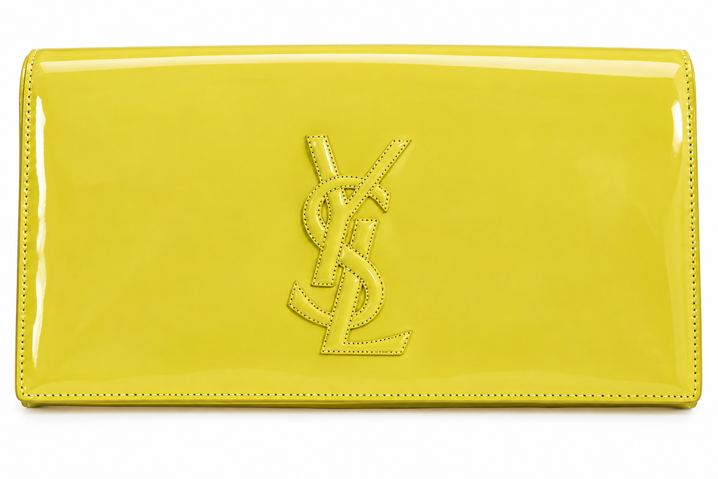 Saint Laurent Belle de Jour Clutch – Patent Yellow