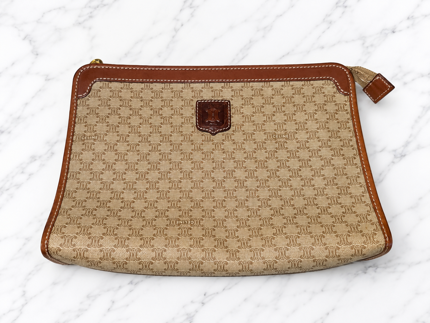 Céline Vintage Macadam Portfolio Clutch