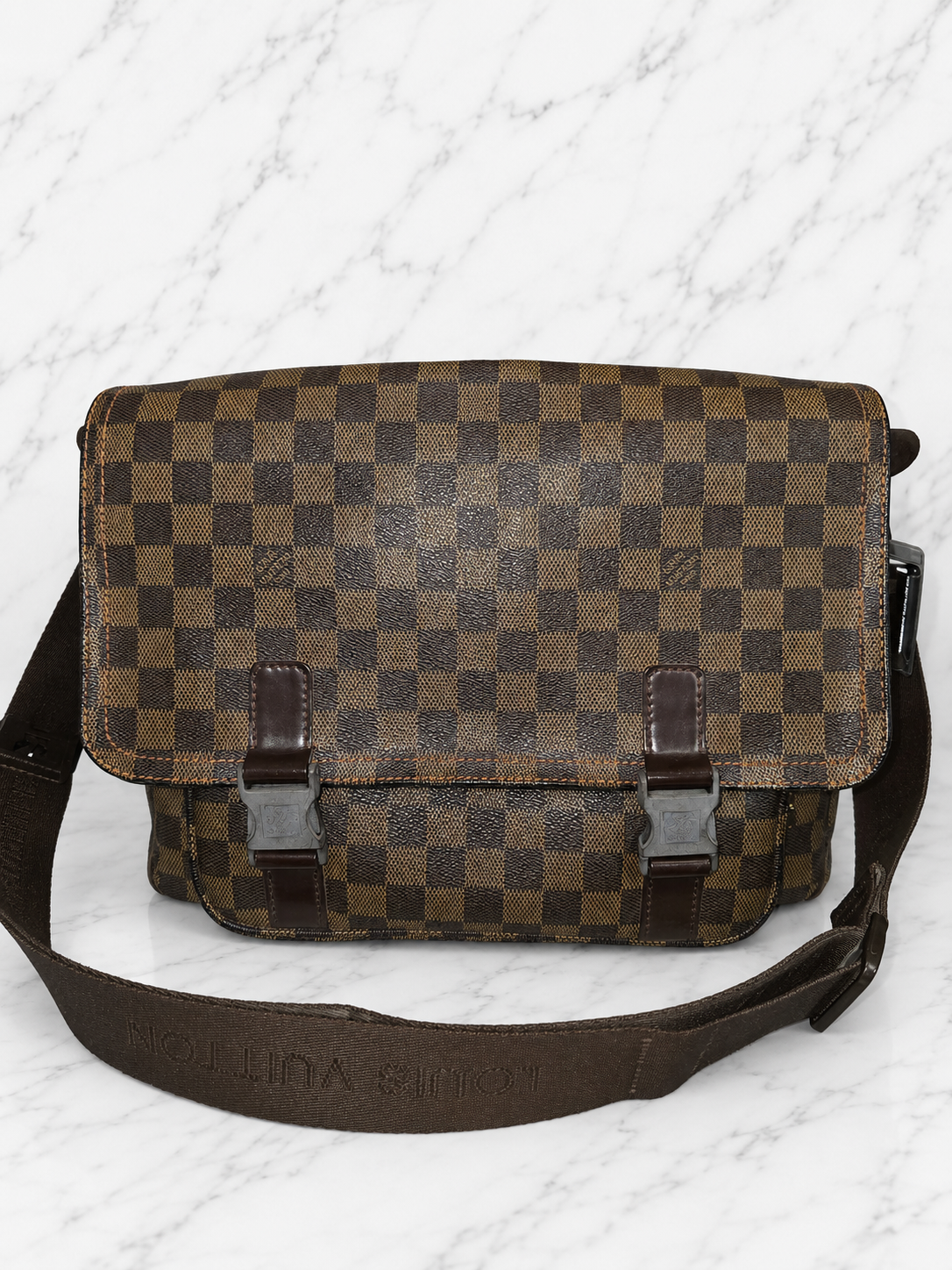 Louis Vuitton Melville Messenger Bag Damier Ebene Canvas